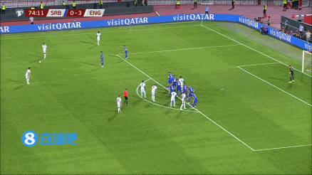 英格兰4-0领跑  塞尔维亚！格伊定位球抢点破门，赖斯助功 