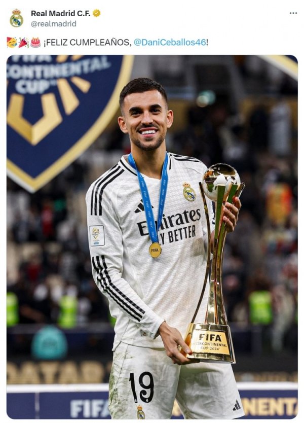 皇马官方祝塞巴略斯29岁生日快乐，球员为皇马出战192场斩获